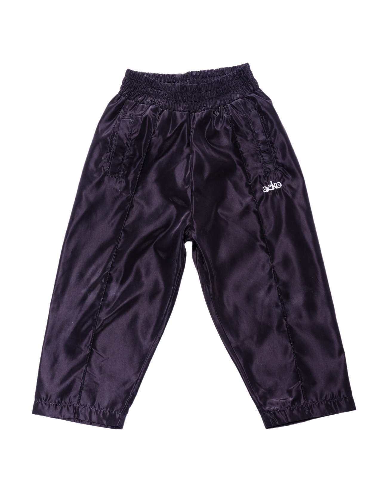 Track Pants in Black with Embroidery